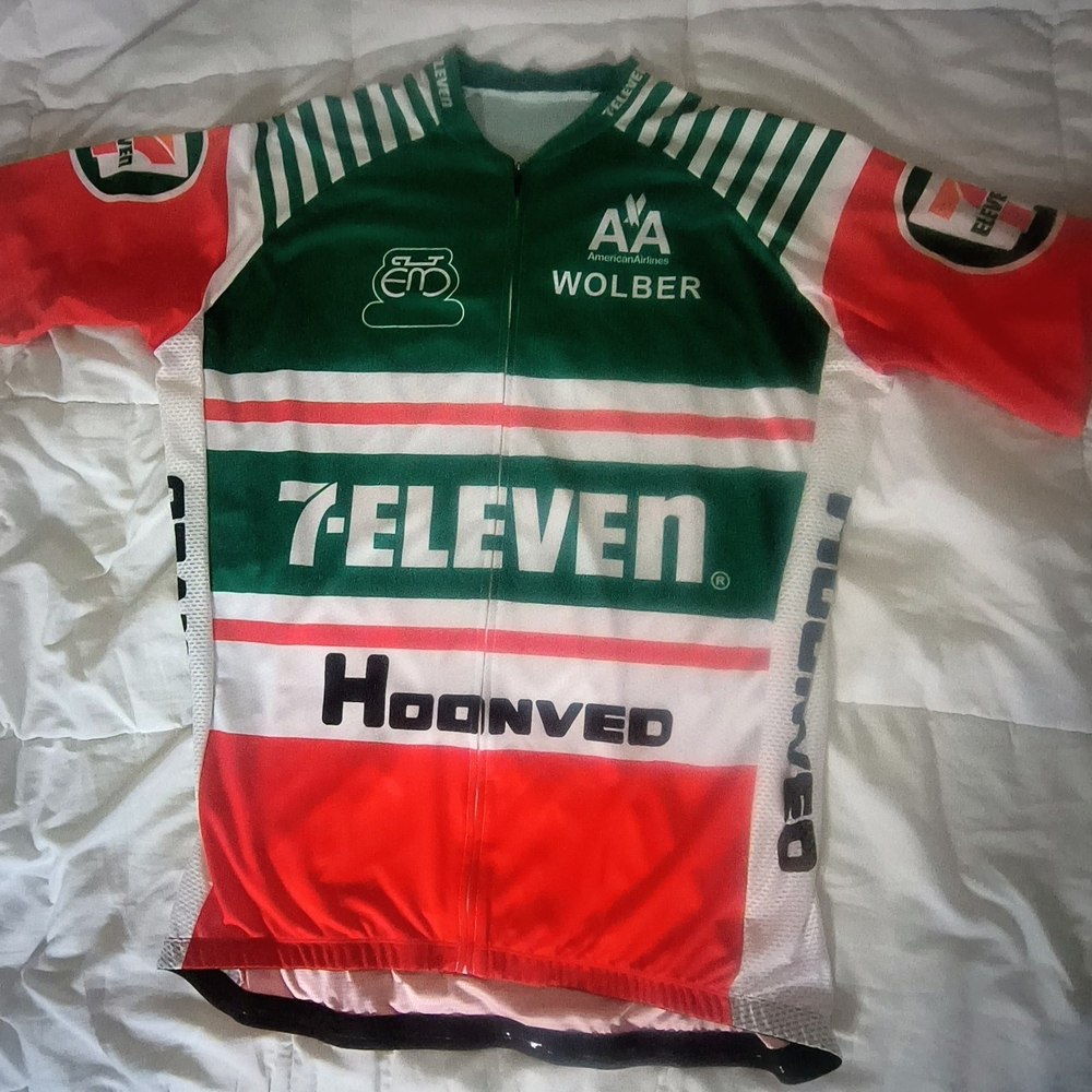 7-11 Cycling Jersey - Red, Green, White 3X